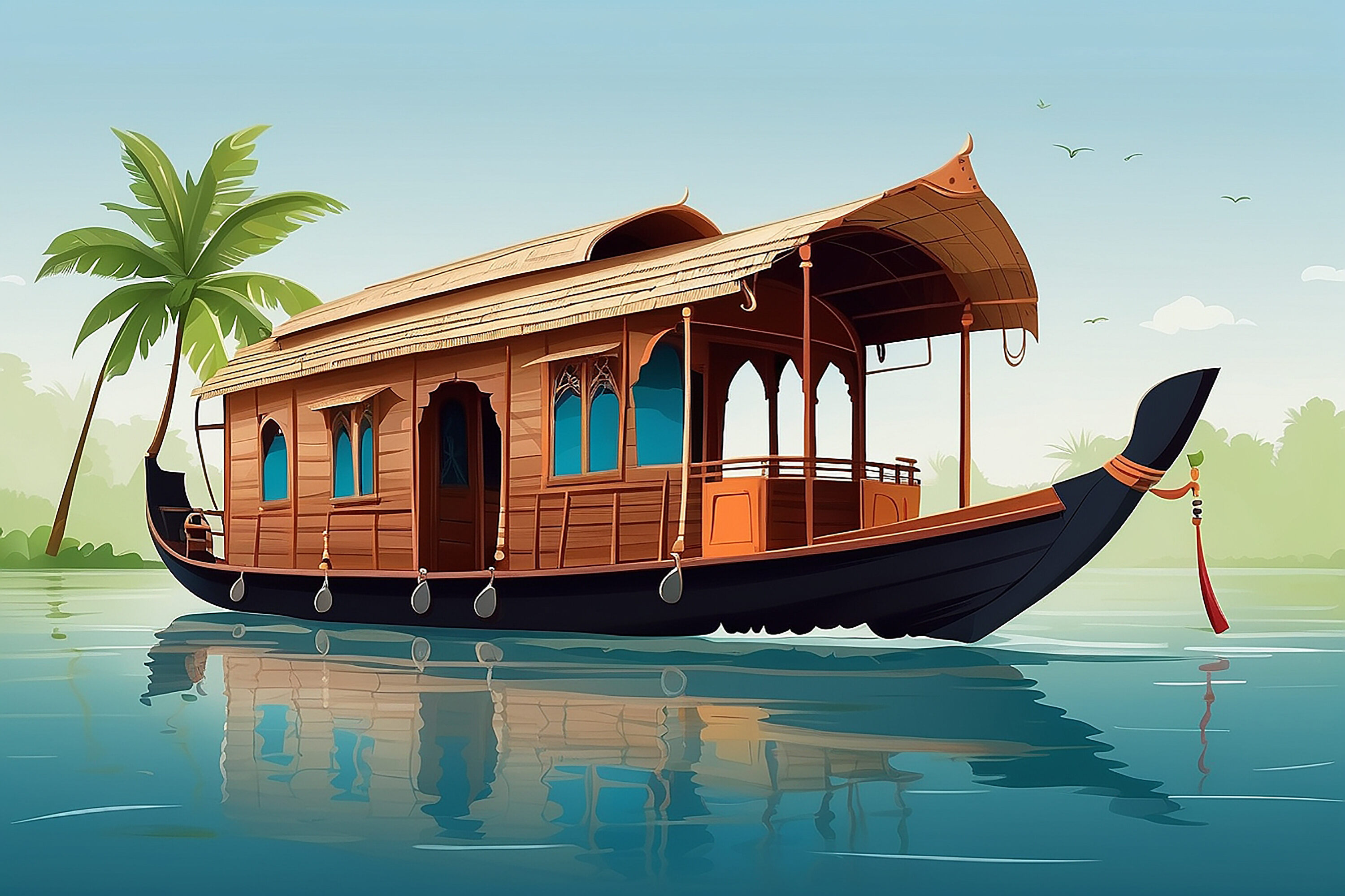 Alleppey boat house